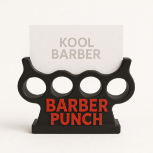 Expositor de tarjetas barbería puño americano | Kool Barber