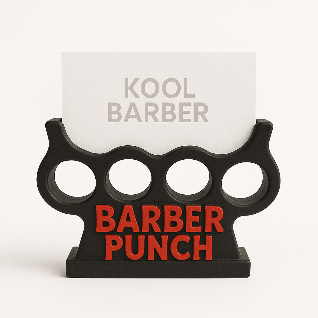 Expositor de tarjetas barbería puño americano | Kool Barber