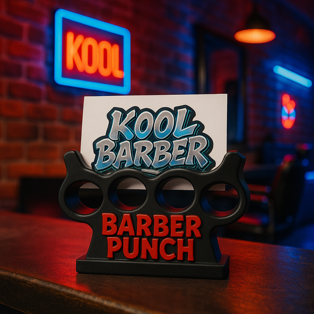 Expositor de tarjetas barbería puño americano | Kool Barber - Imagen 5